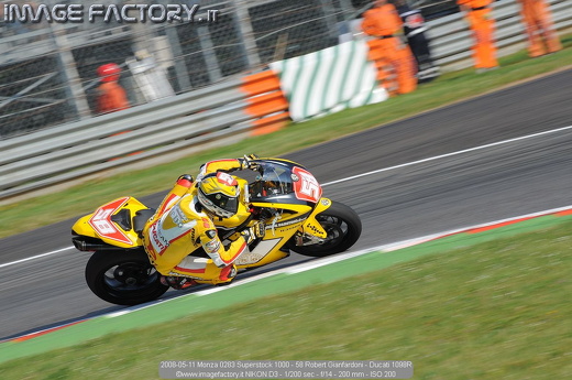 2008-05-11 Monza 0283 Superstock 1000 - 58 Robert Gianfardoni - Ducati 1098R